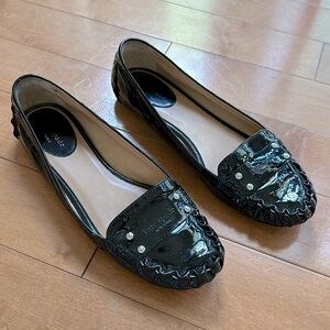 Kate Spade Glossy Black flats loafers 8.5M